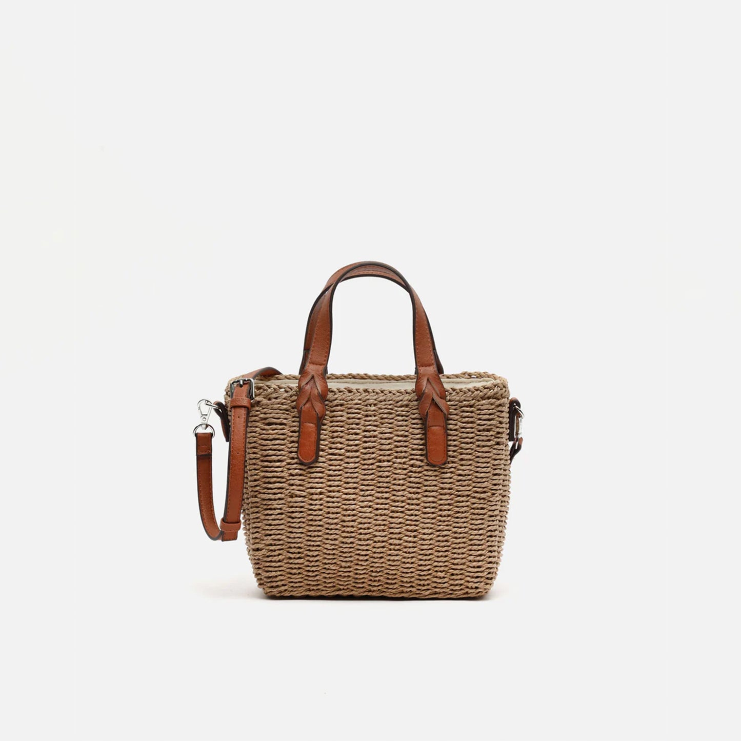 Nella Raffia-Effect Tote Bag