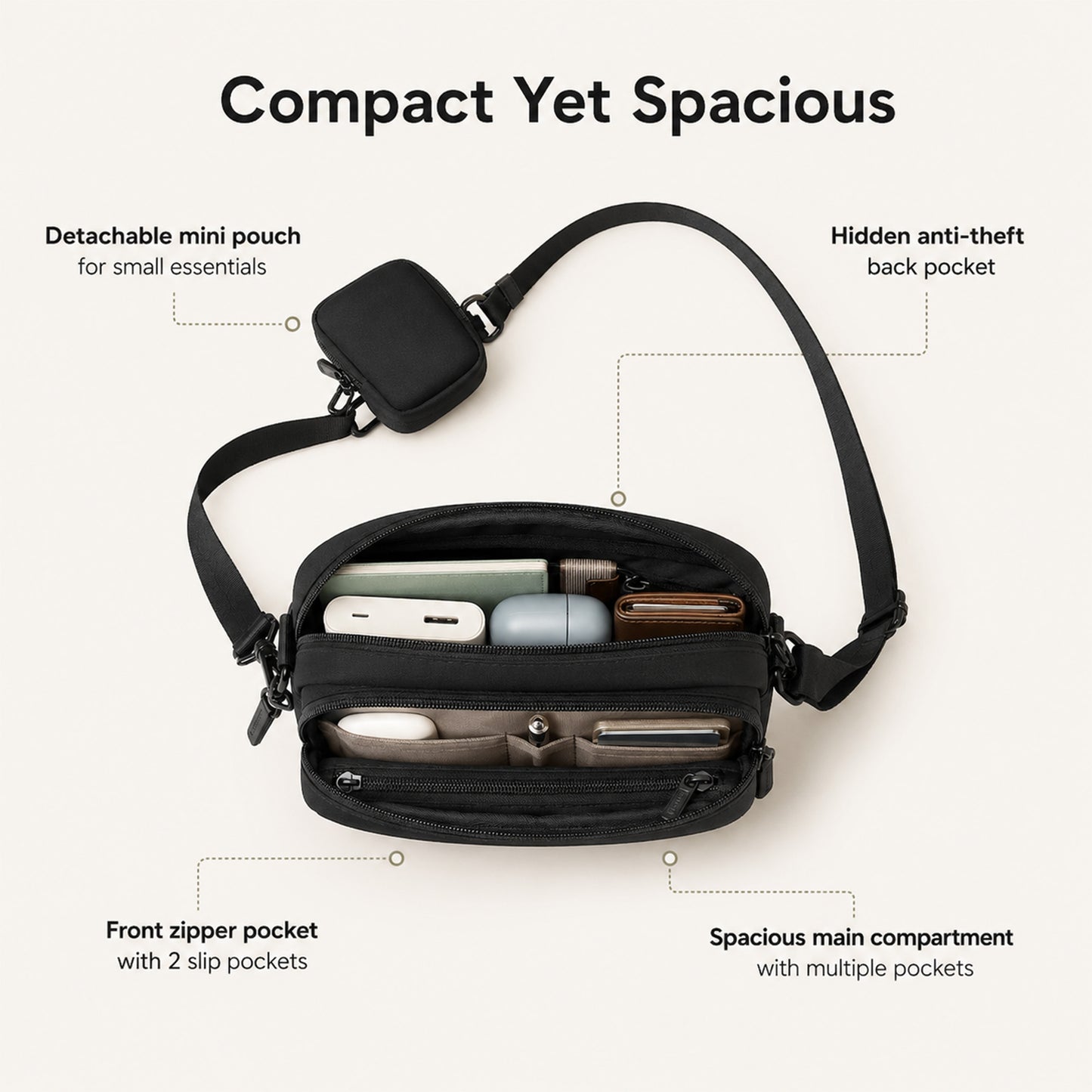 Aveny Crossbody With Key Leash