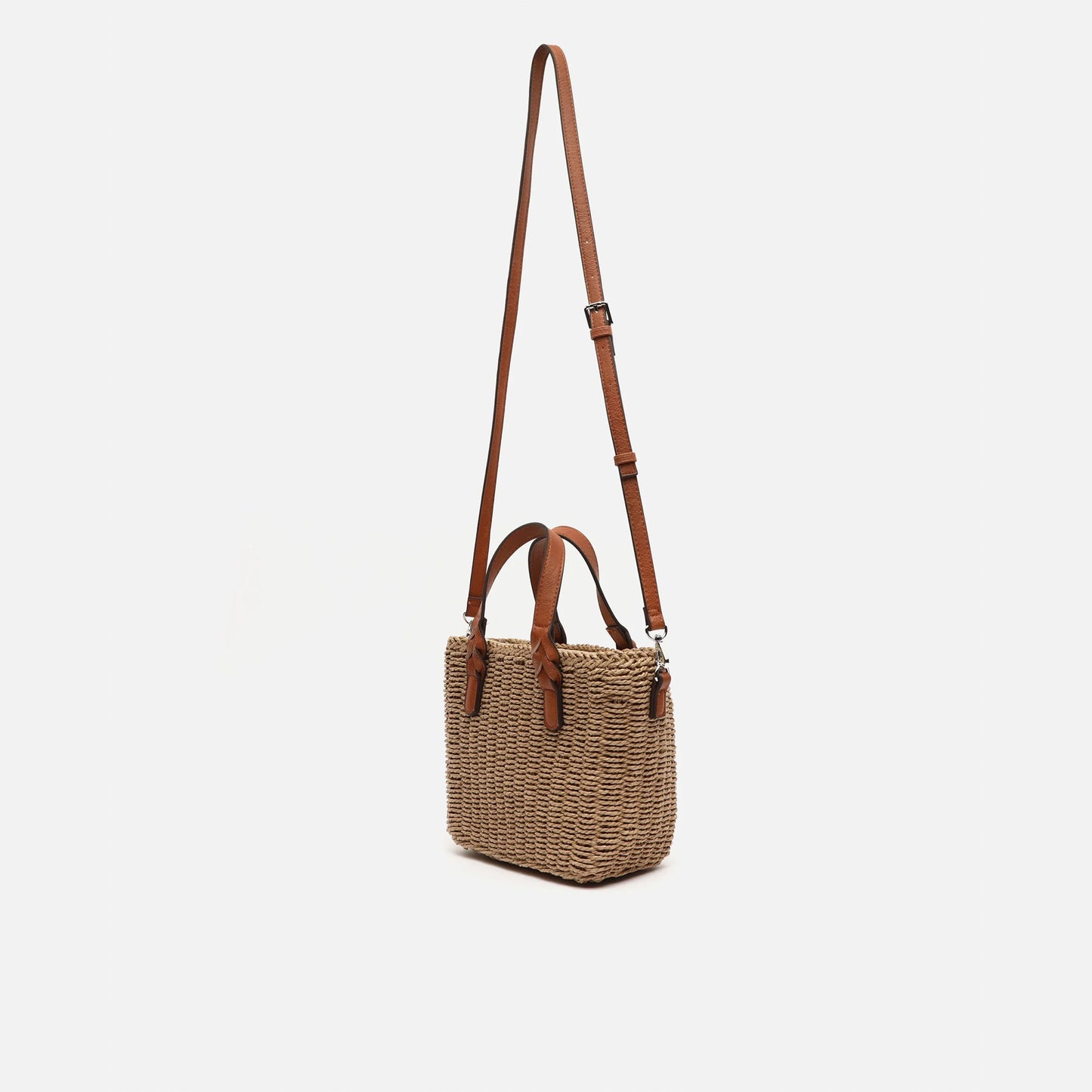 Nella Raffia-Effect Tote Bag