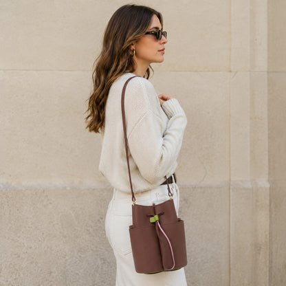 Merisan Petal Leather Crossbody Bag