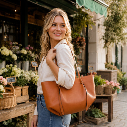 Amelle Tote in Cognac