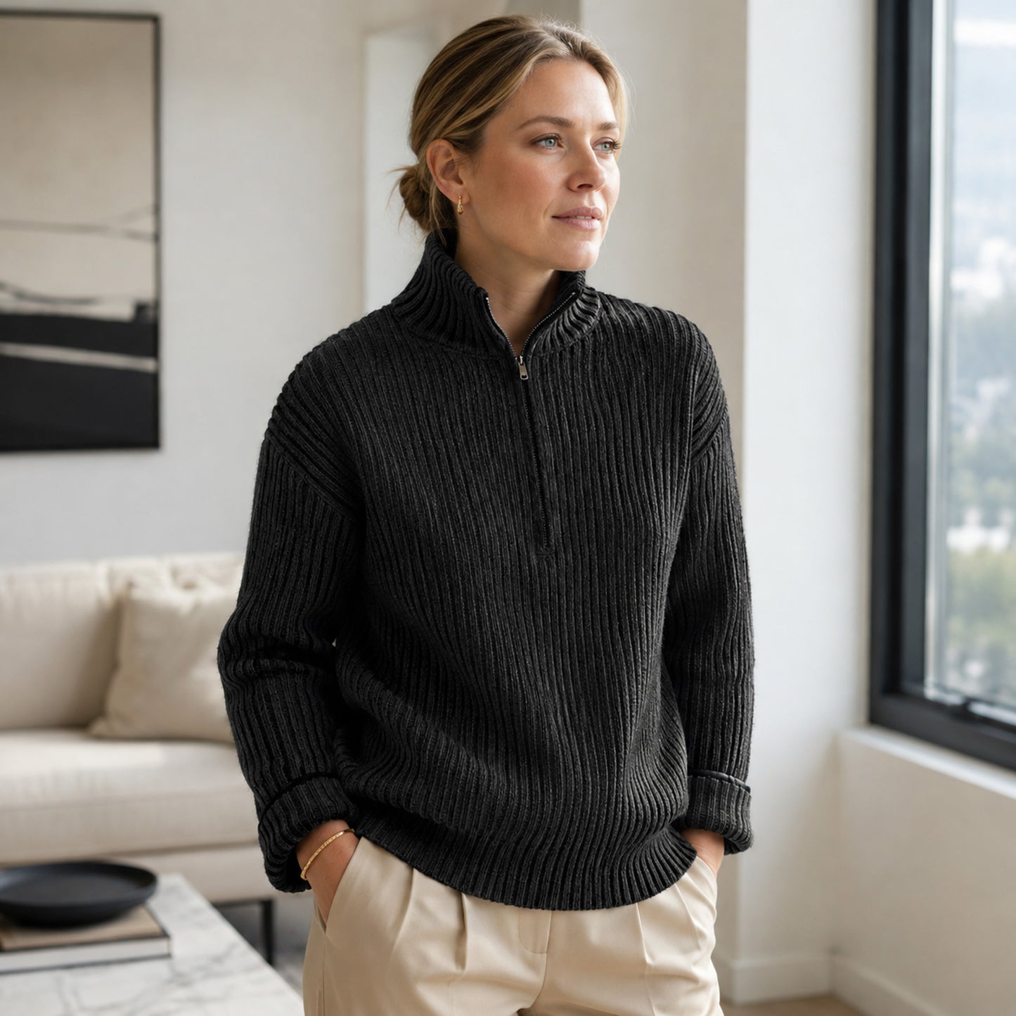 Cleo Half Zip Knit