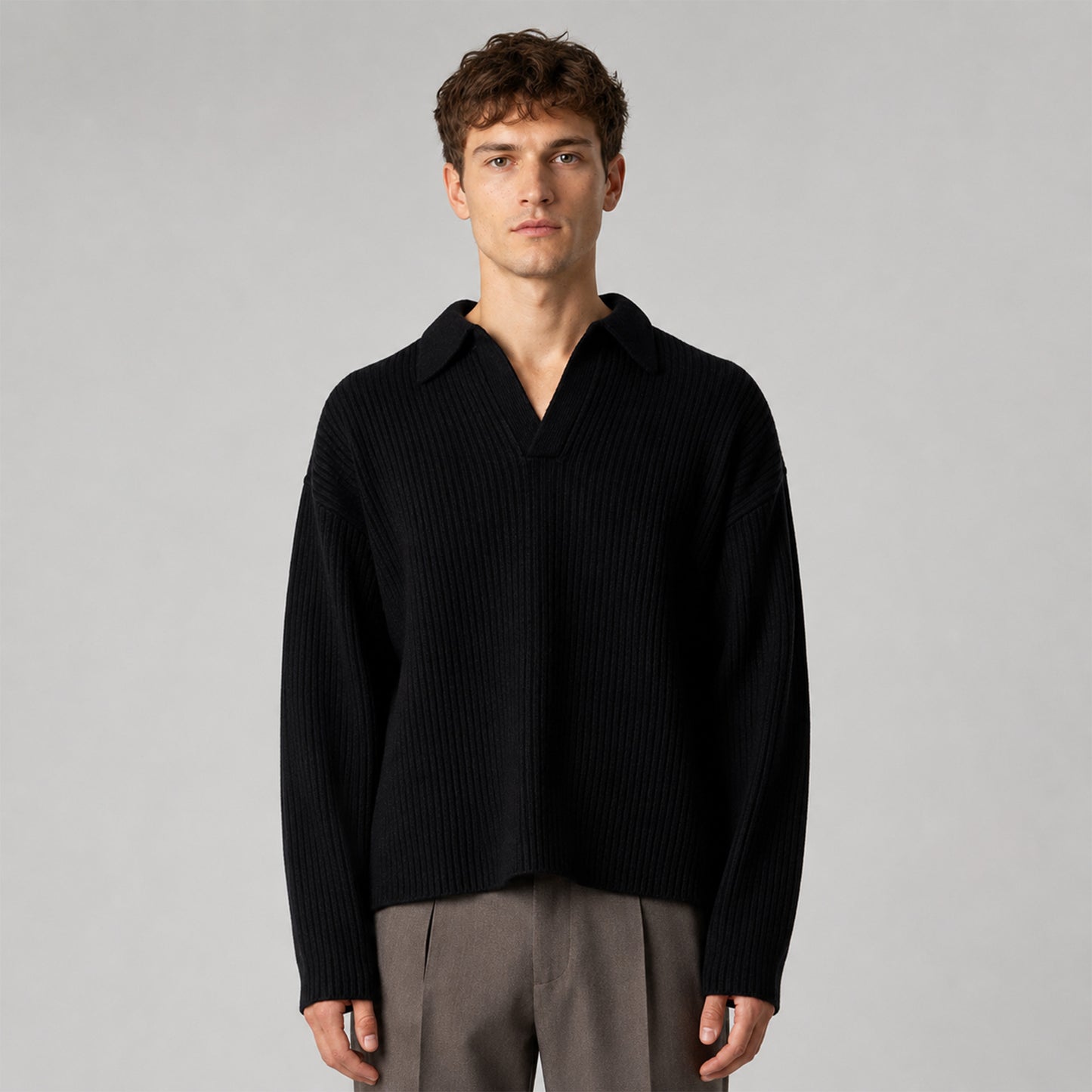 Beckett Oversized Cotton V-Neck Sweater