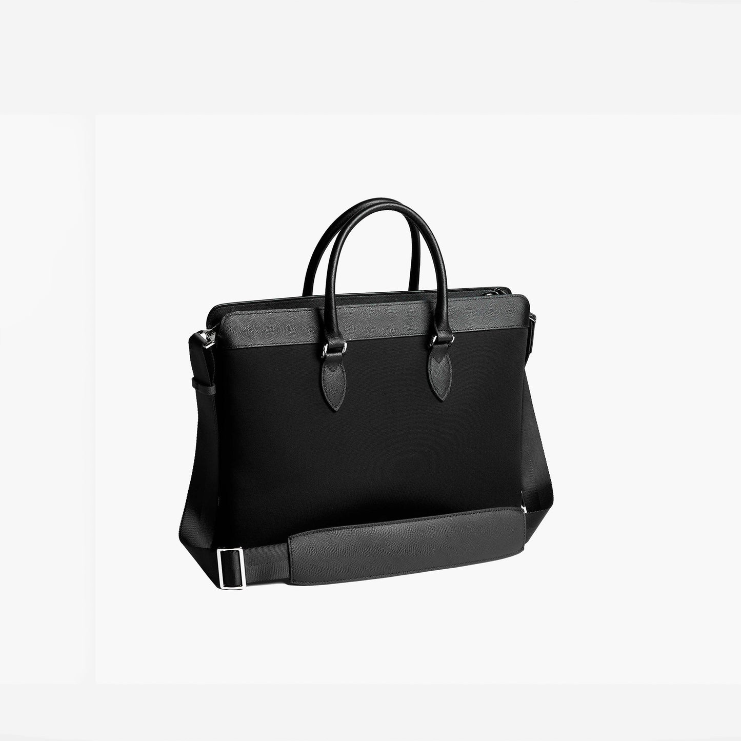 Marne Apex Leather-Trimmed Slim Briefcase