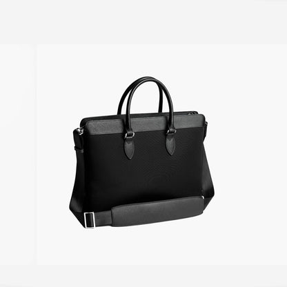 Marne Apex Leather-Trimmed Slim Briefcase