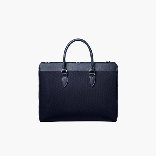 Marne Apex Leather-Trimmed Slim Briefcase