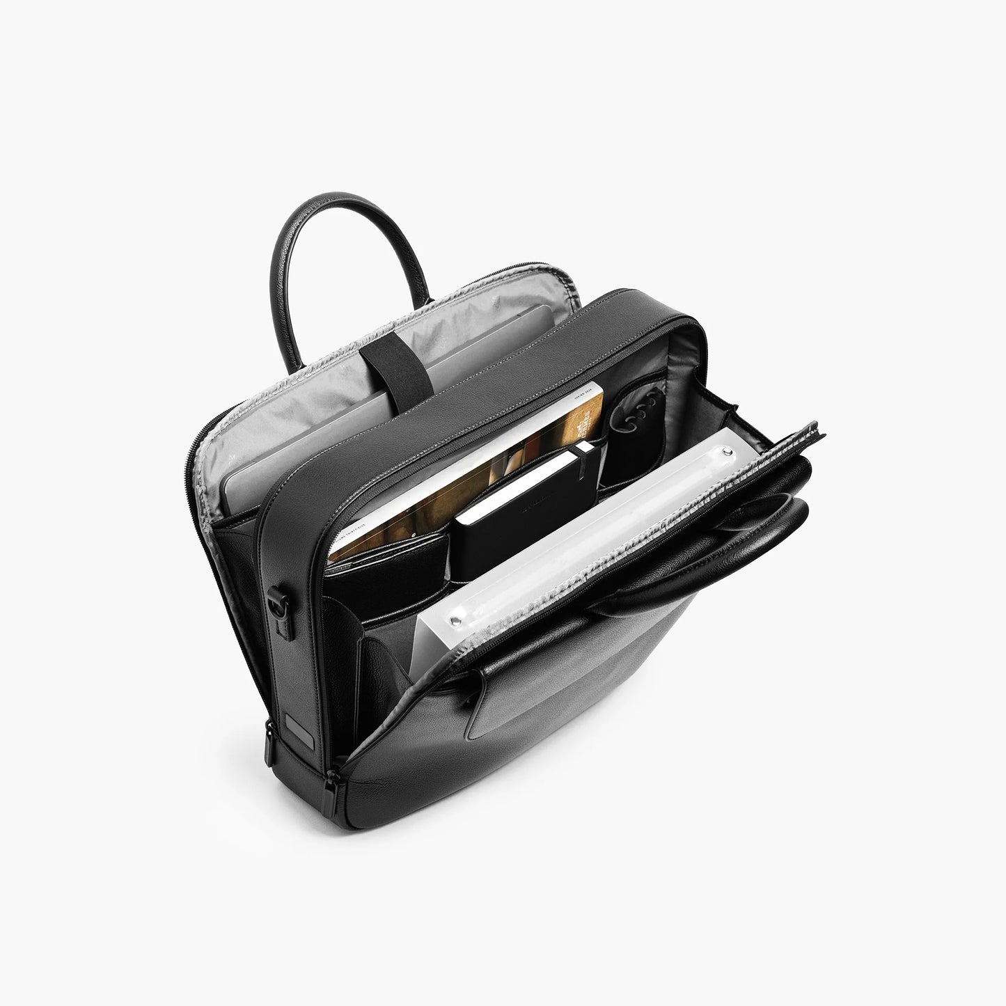 Emerson Double-Zip Leather Briefcase