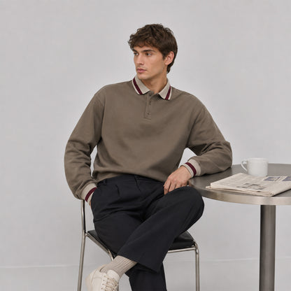 Rowan Oversized Long-Sleeve Polo