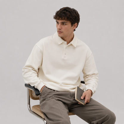 Rowan Oversized Long-Sleeve Polo