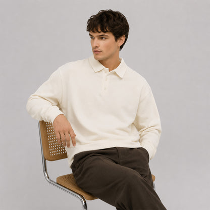 Rowan Oversized Long-Sleeve Polo