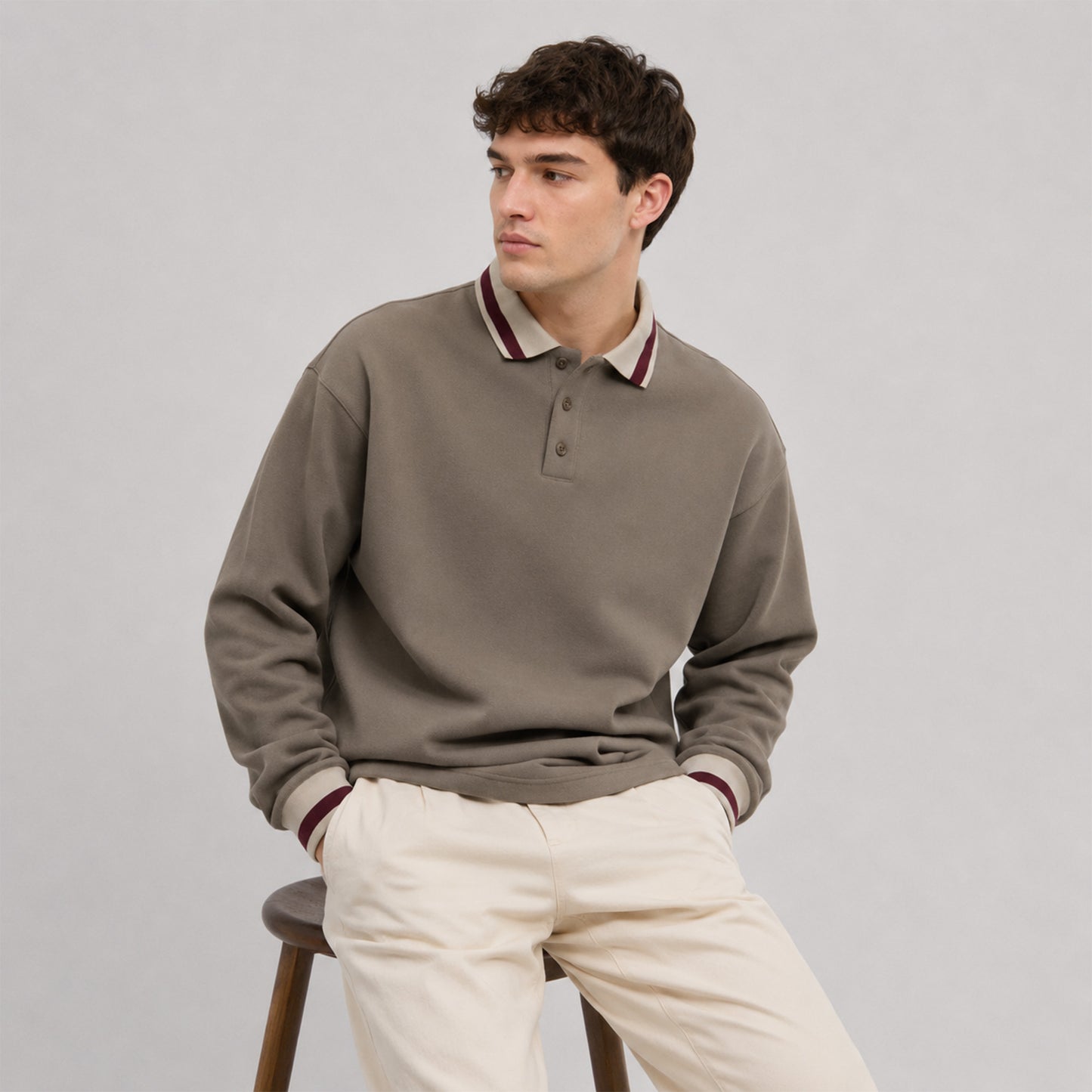 Rowan Oversized Long-Sleeve Polo