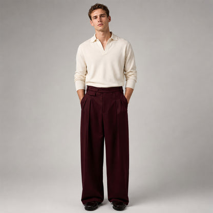 Torren Pleated Loose-Fit Pants