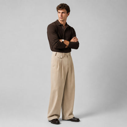 Torren Pleated Loose-Fit Pants